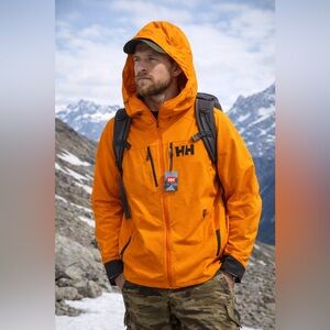 Helly Hansen HH ODIN Pro Shield Men’s Jacket Orange Black New Soft shell Large L